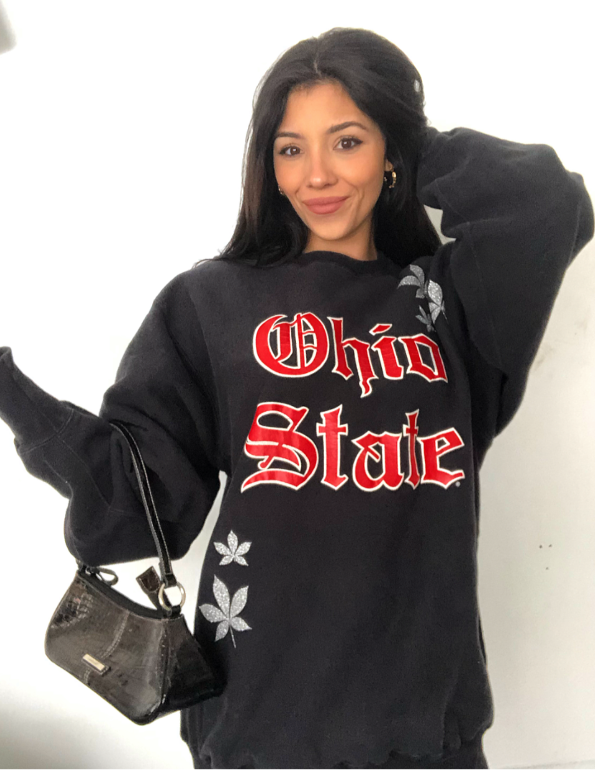 BUCKEYE LEAF OSU CREWNECK