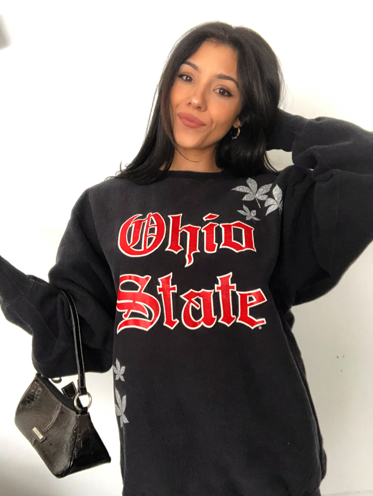 BUCKEYE LEAF OSU CREWNECK