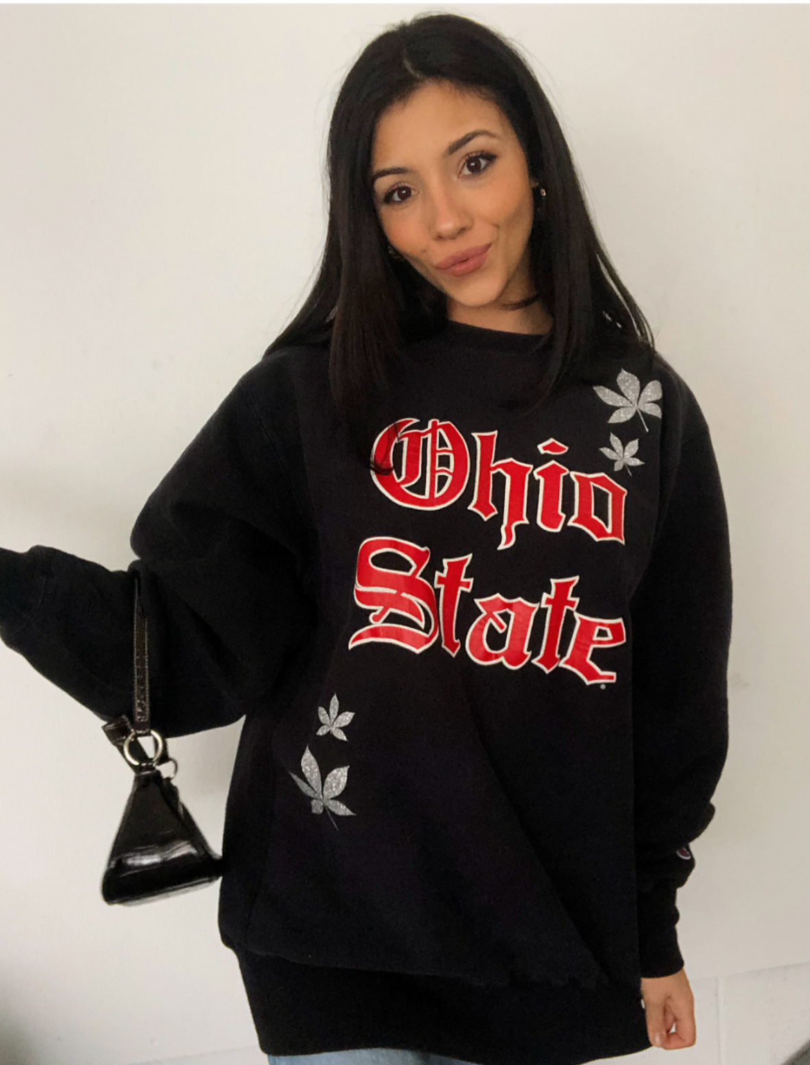 BUCKEYE LEAF OSU CREWNECK