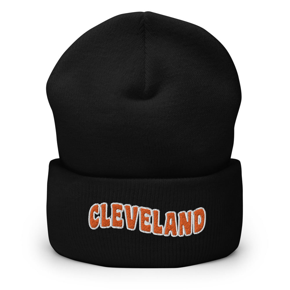 WAVY CLEVELAND CUFFED BEANIE
