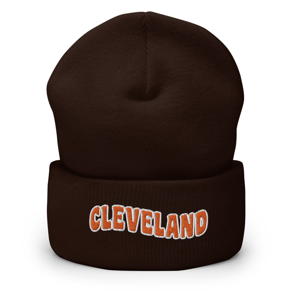 WAVY CLEVELAND CUFFED BEANIE