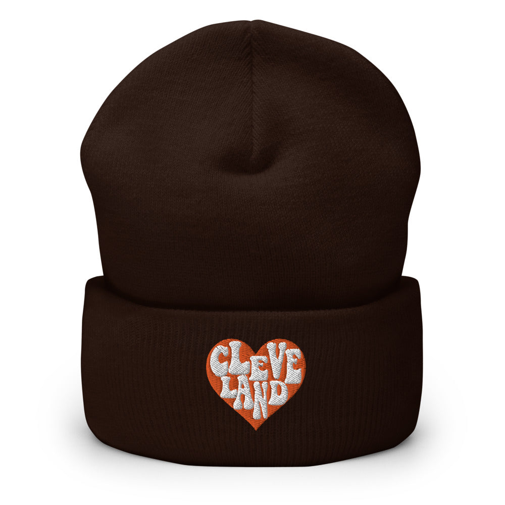 CLEVELAND HEART CUFFED BEANIE