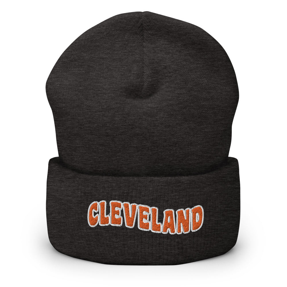 WAVY CLEVELAND CUFFED BEANIE