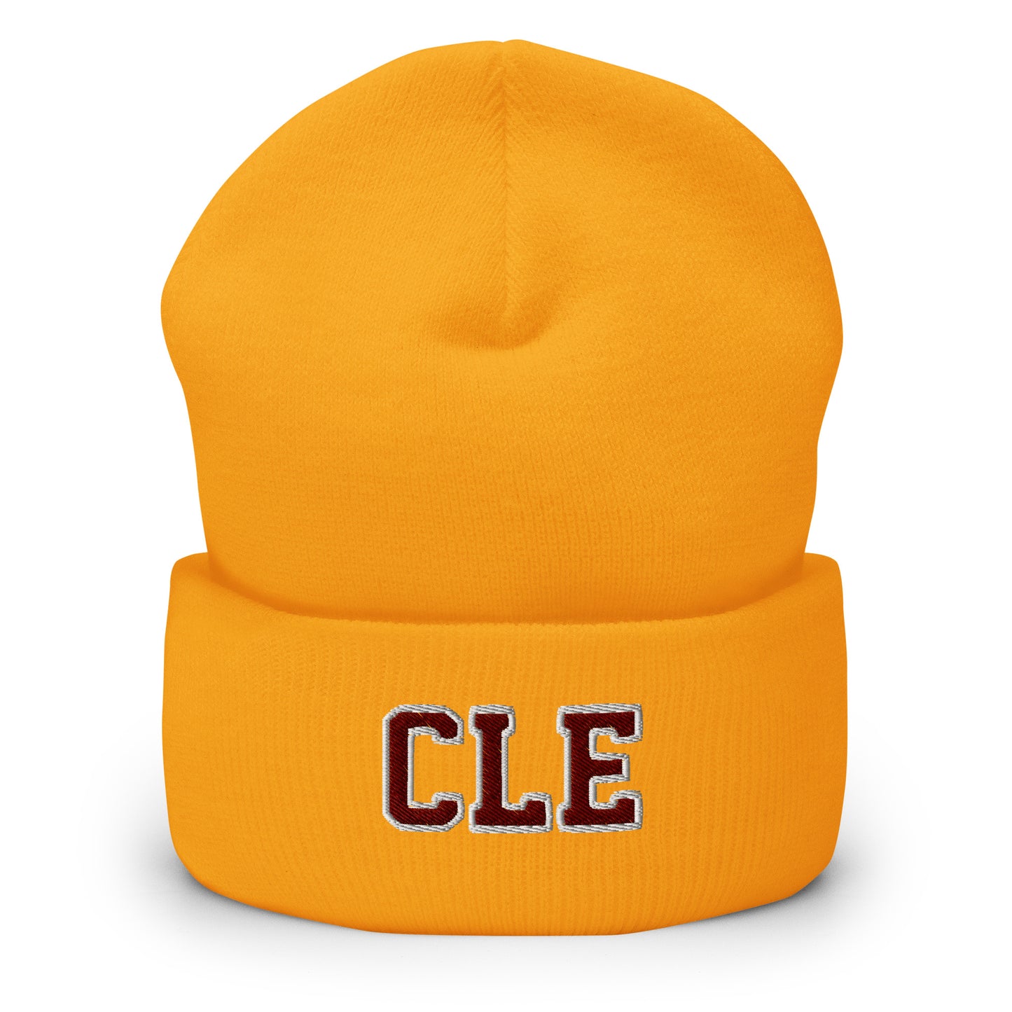 MAROON AND GOLD BASKETBALL CUFFED BEANIE