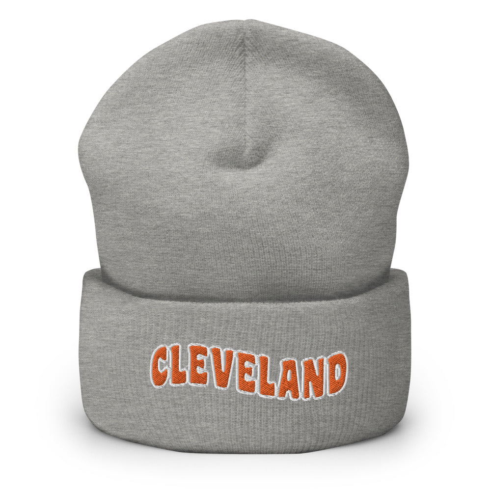 WAVY CLEVELAND CUFFED BEANIE