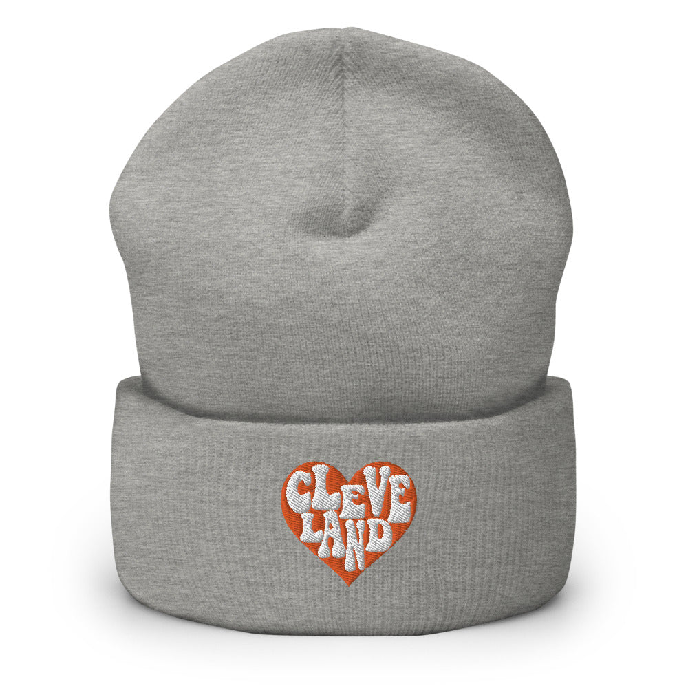 CLEVELAND HEART CUFFED BEANIE