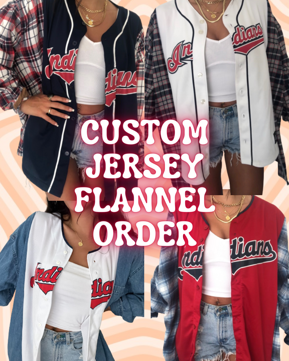 CUSTOM MLB JERSEY FLANNEL