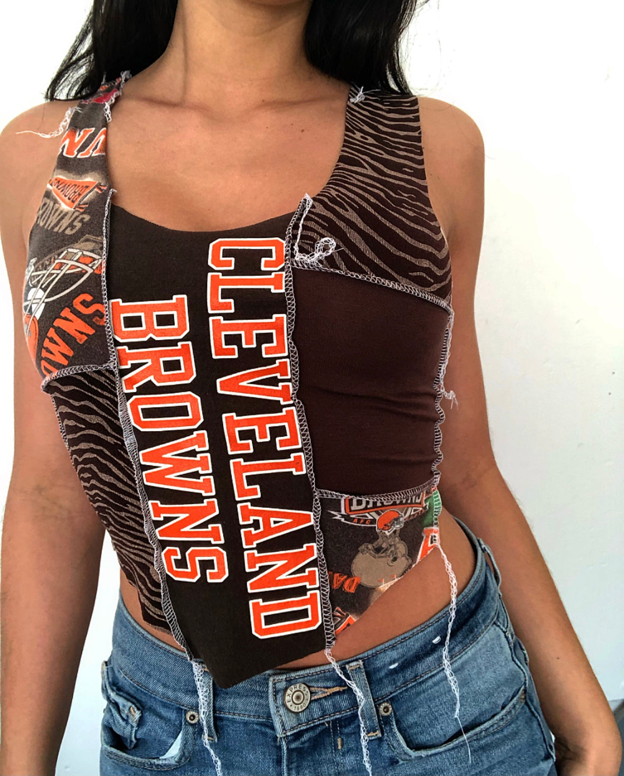 Brown Zebra Browns Patchwork Tank