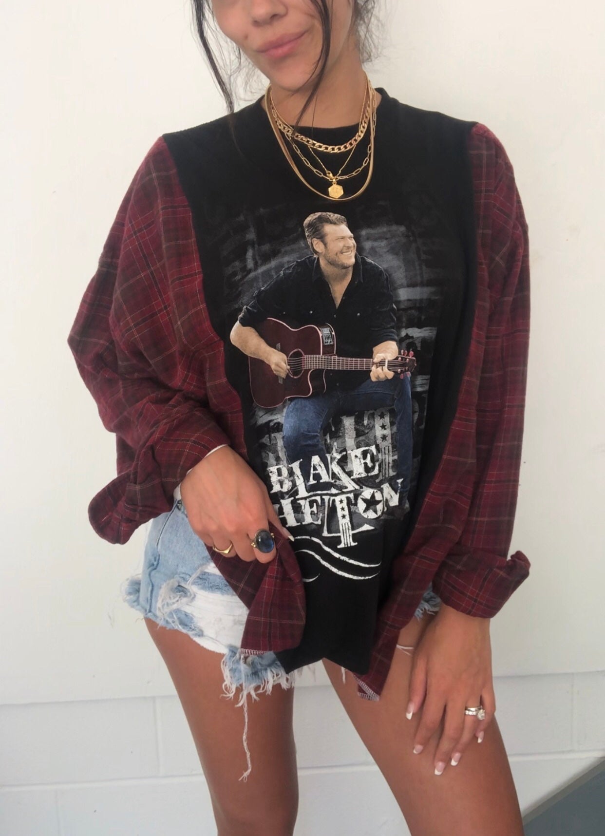 BLAKE SHELTON FLANNEL TOP