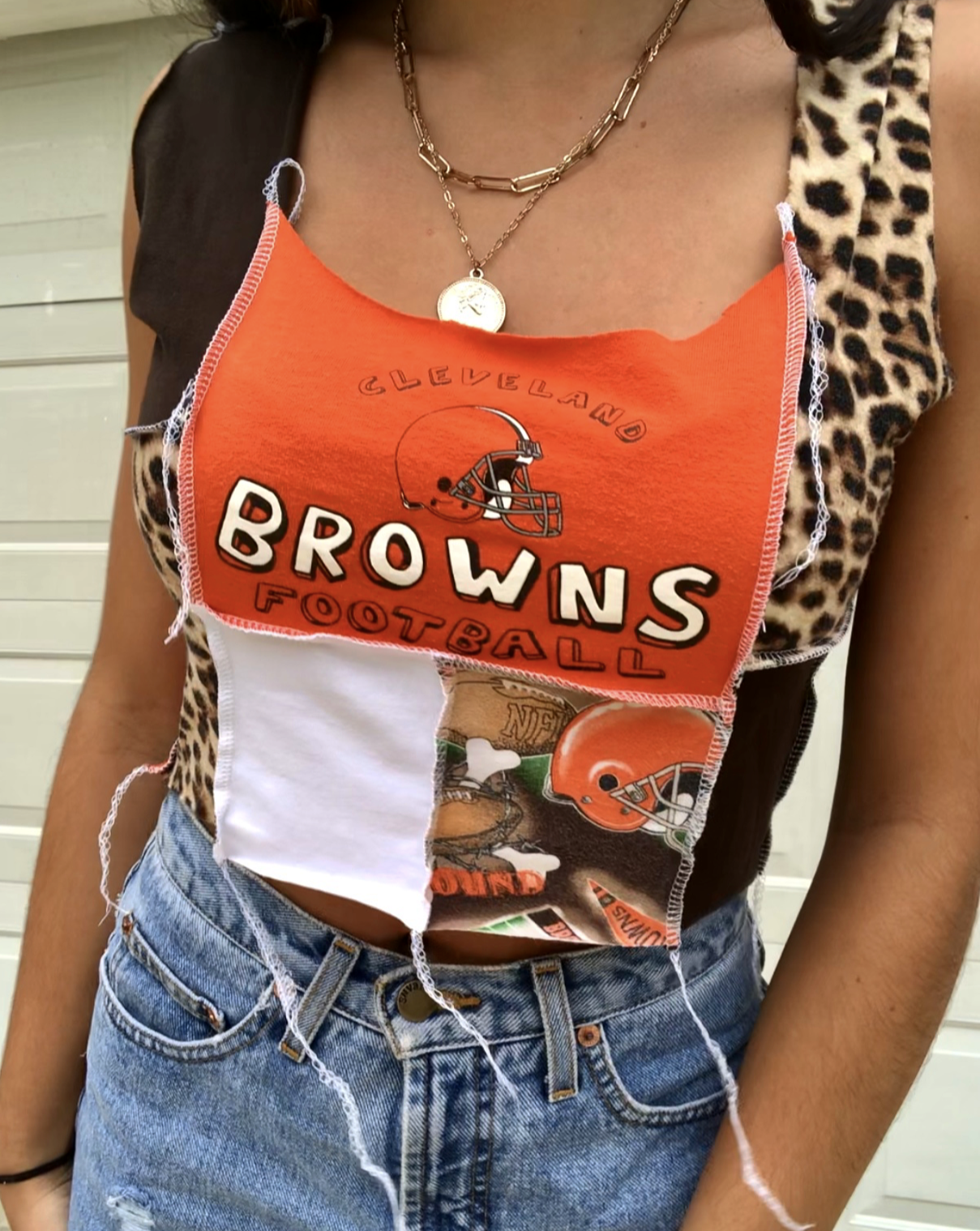 BROWNS CHEETAH PATCHWORK TANK