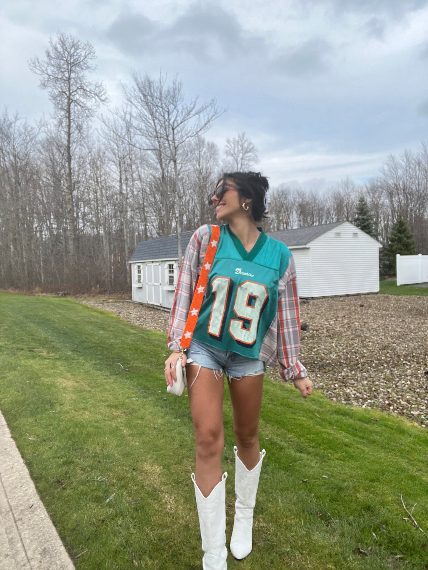 #19 GINN DOLPHINS JERSEY X FLANNEL