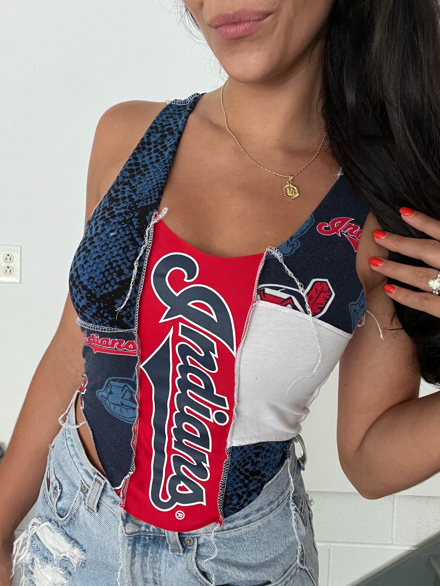 SNAKE PRINT PATCHWORK TANK