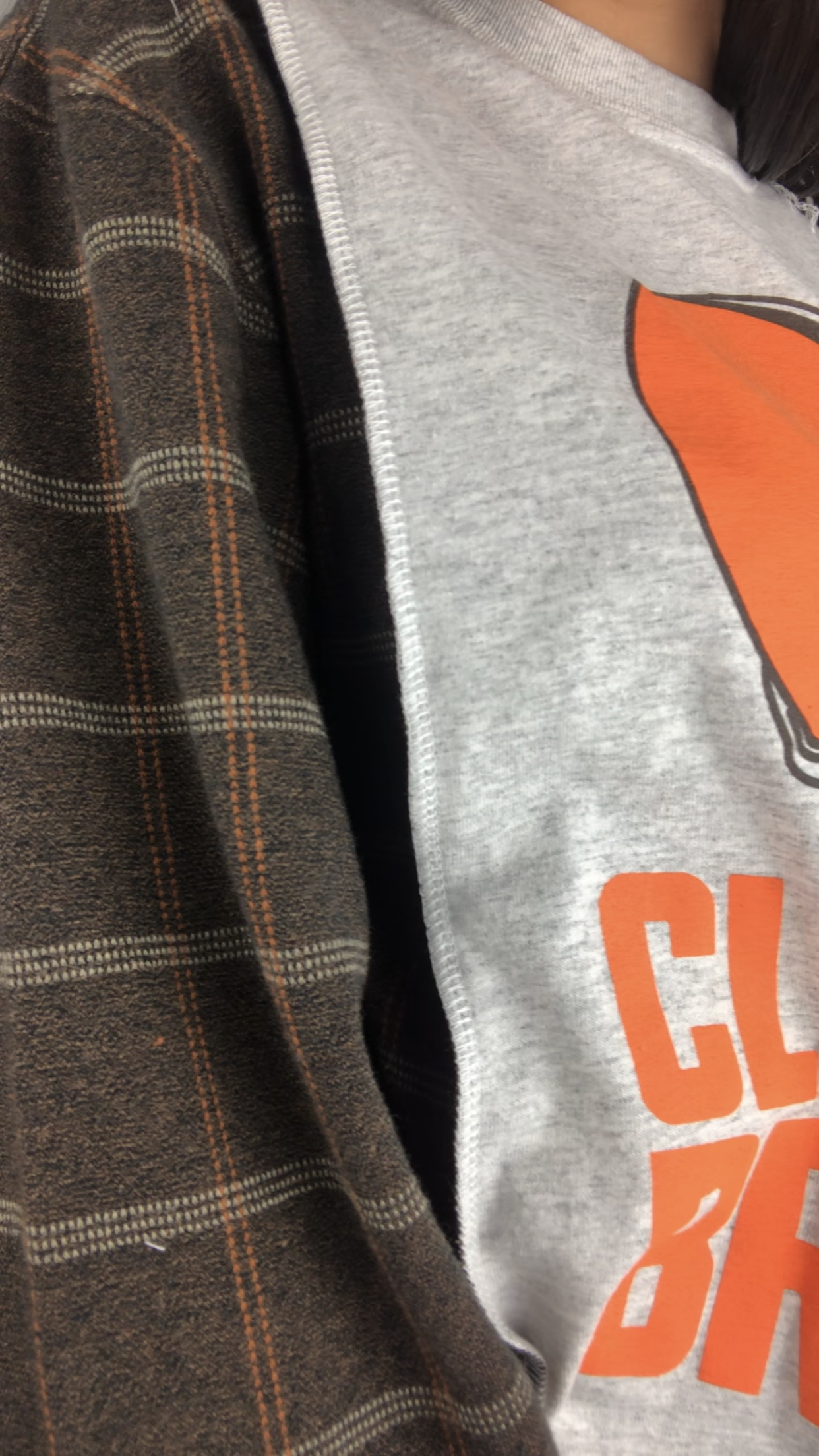 CLEVELAND BROWNS KNIT SLEEVES TOP