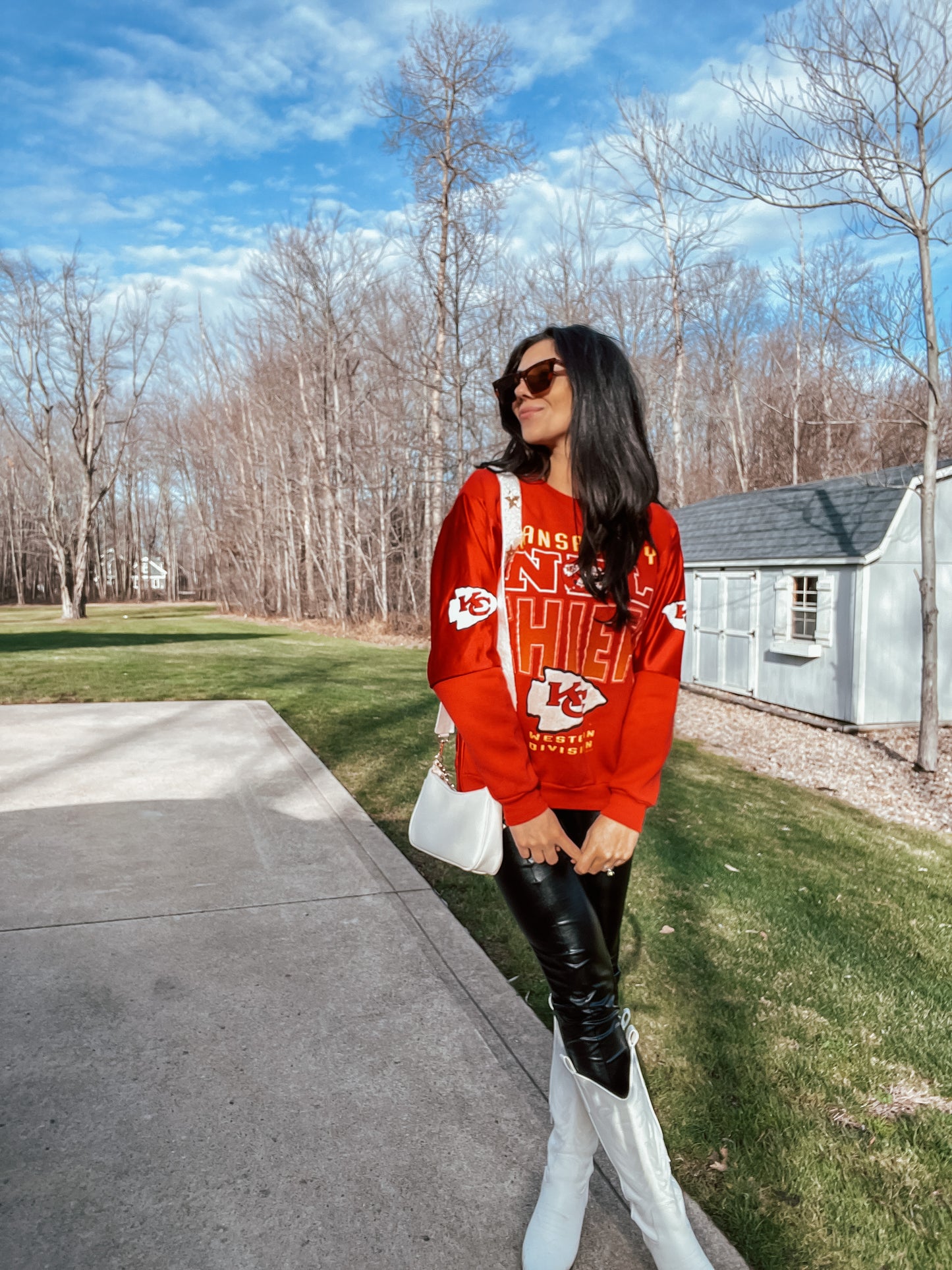 VINTAGE CHIEFS JERSEY SLEEVE CREWNECK