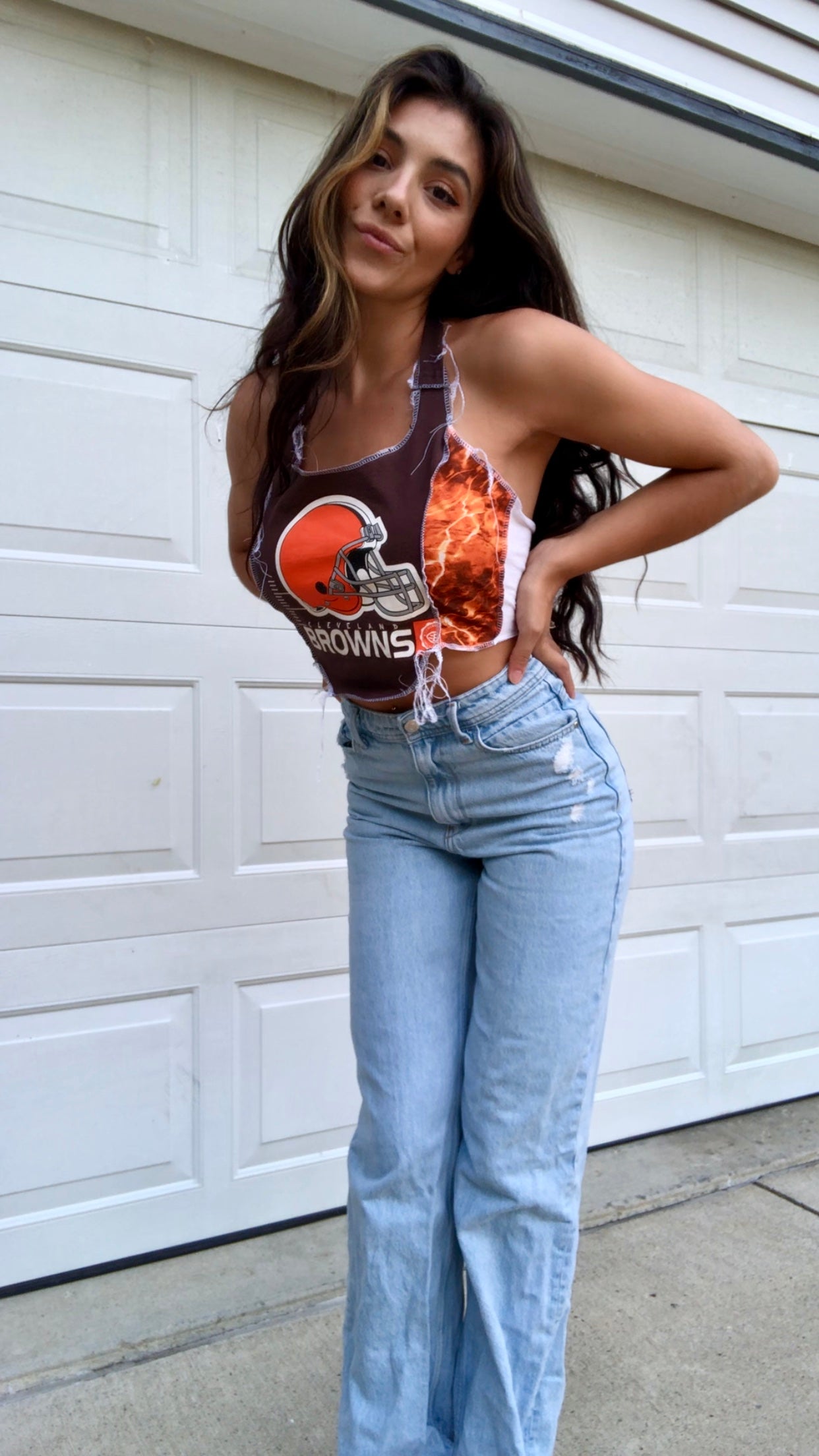 CLEVELAND BROWNS FIERY HALTER TANK