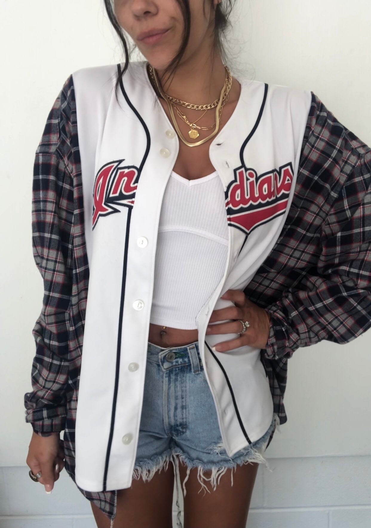 WHITE JERSEY FLANNEL