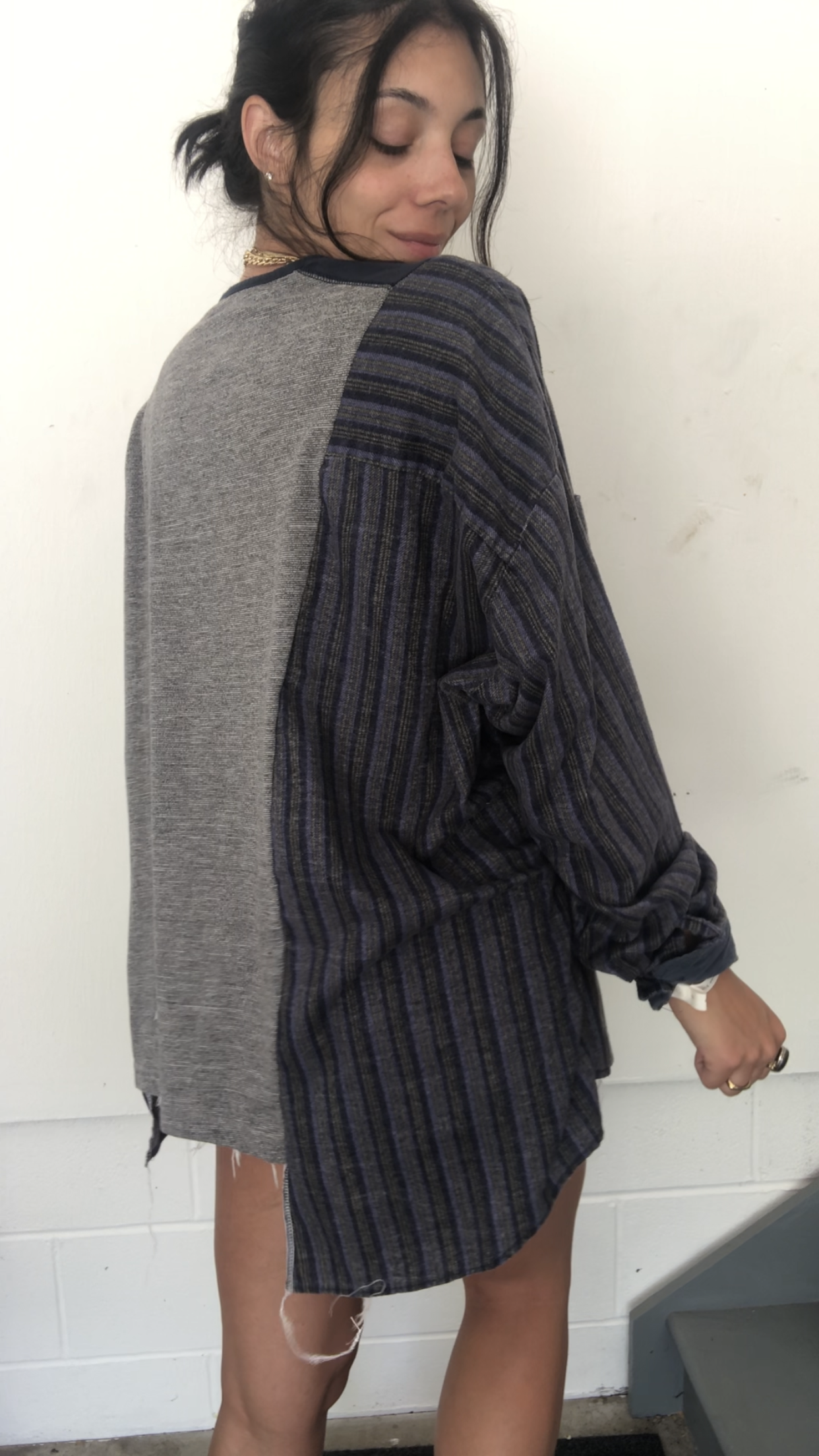 CLE INDIANS VINTAGE STRIPED TOP