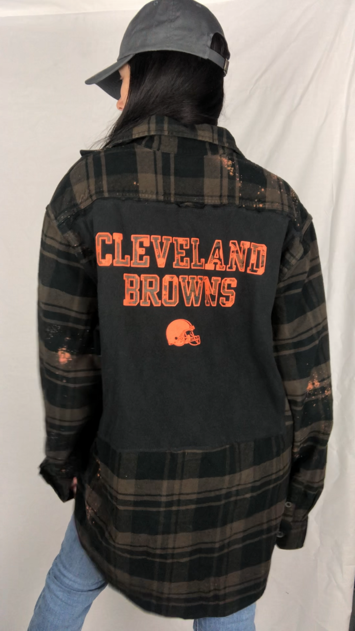 BLACK/BROWN FLANNEL SHACKET