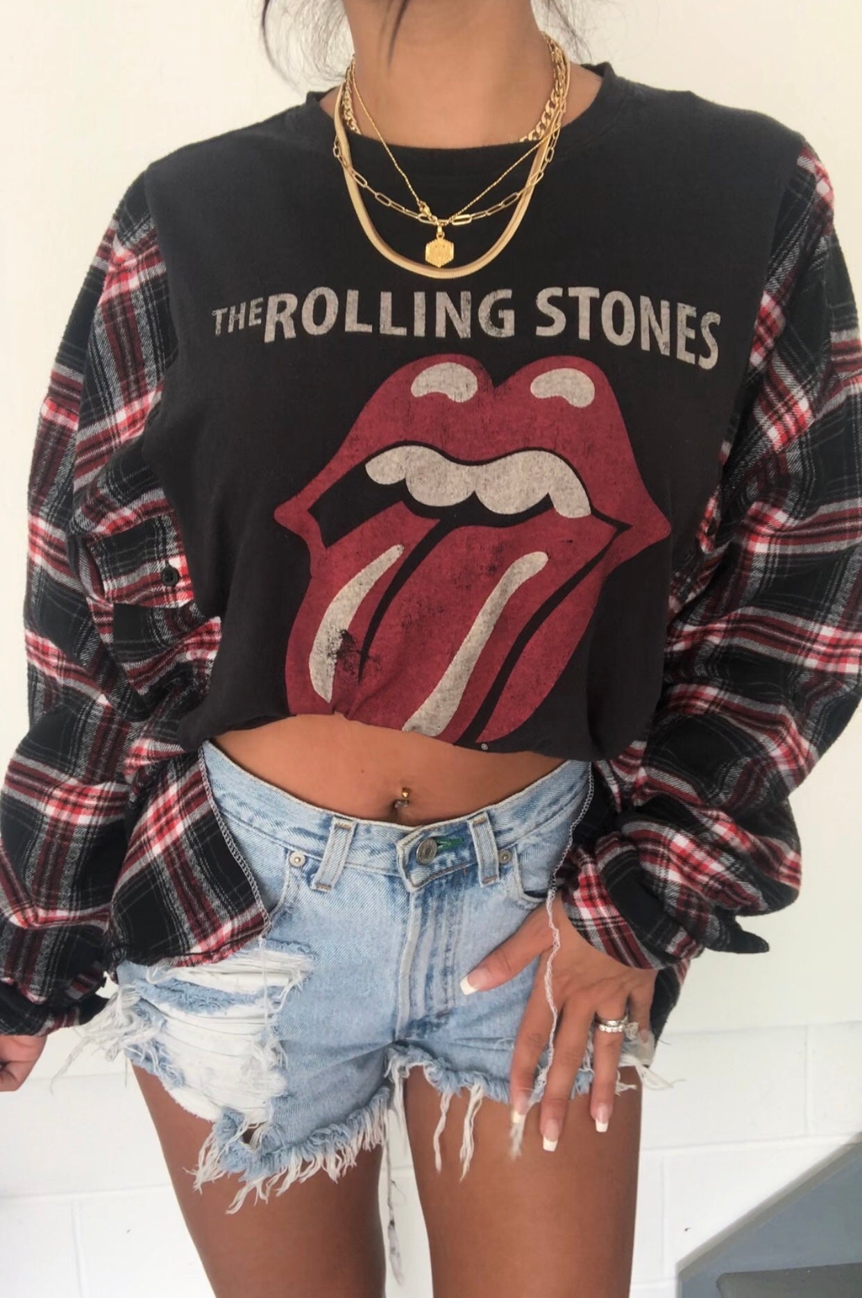 ROLLING STONES FLANNEL TOP