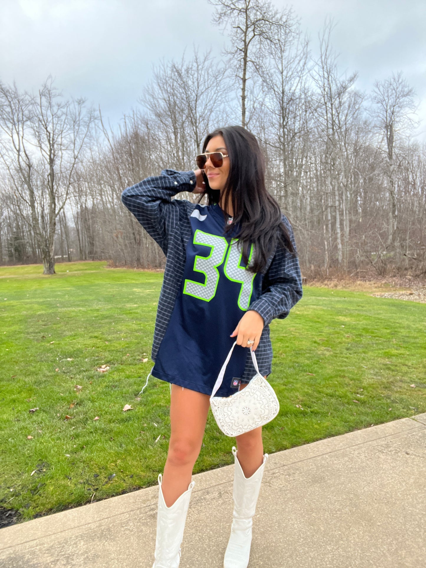 #34 RAWLS SEAHAWKS JERSEY X FLANNEL