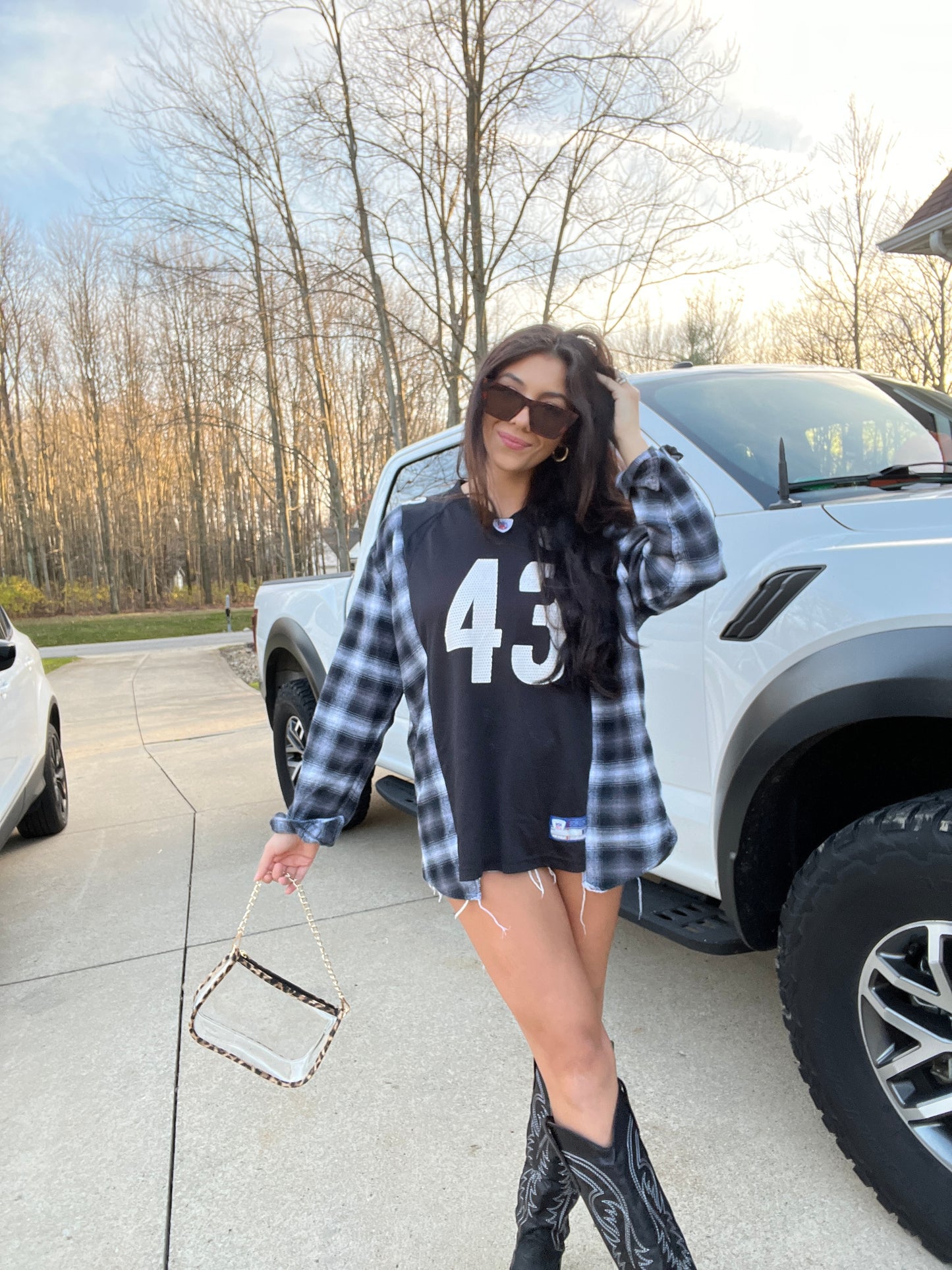 #43 POLAMALU STEELERS JERSEY X FLANNEL