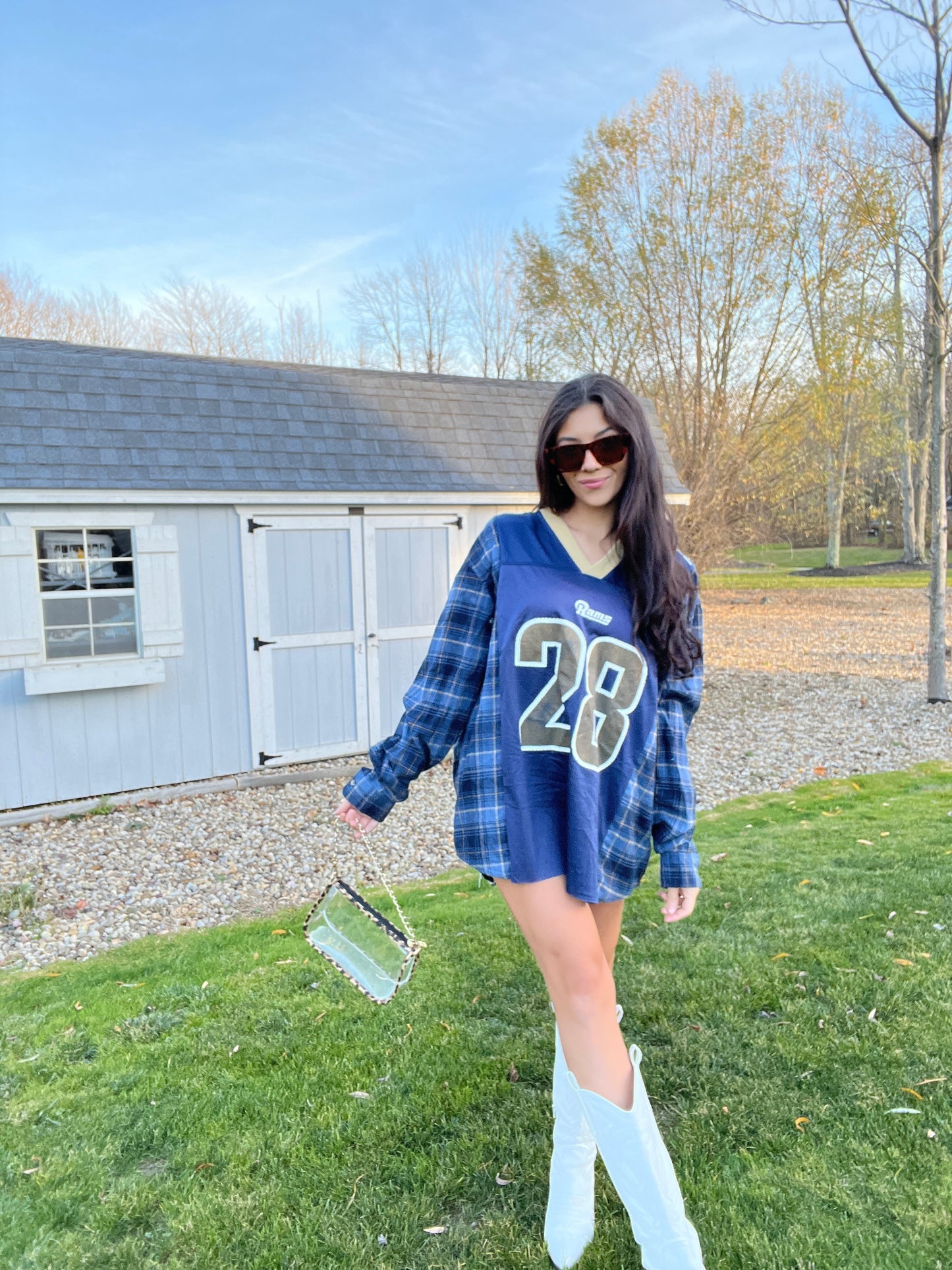 #28 FAULK OLD SCHOOL RAMS JERSEY X FLANNEL
