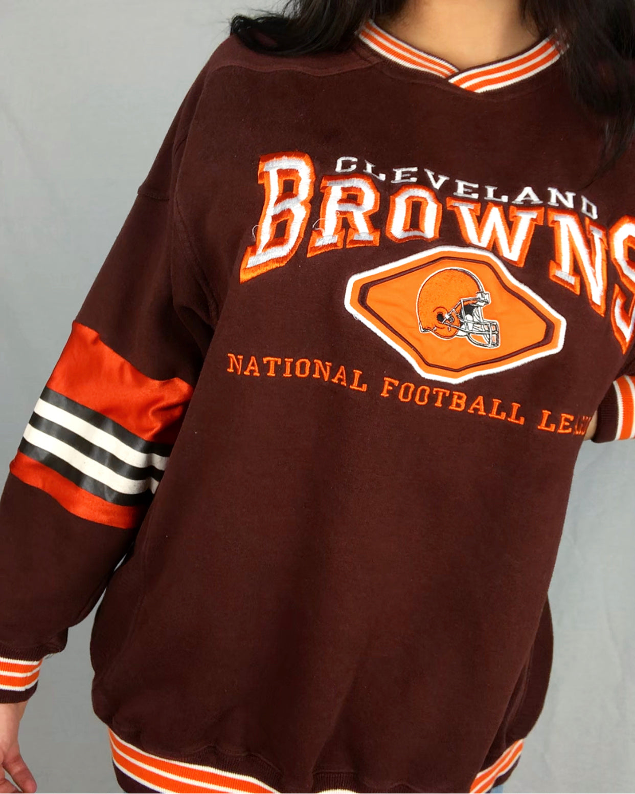 VINTAGE BROWNS CREWNECK WITH JERSEY SLEEVE