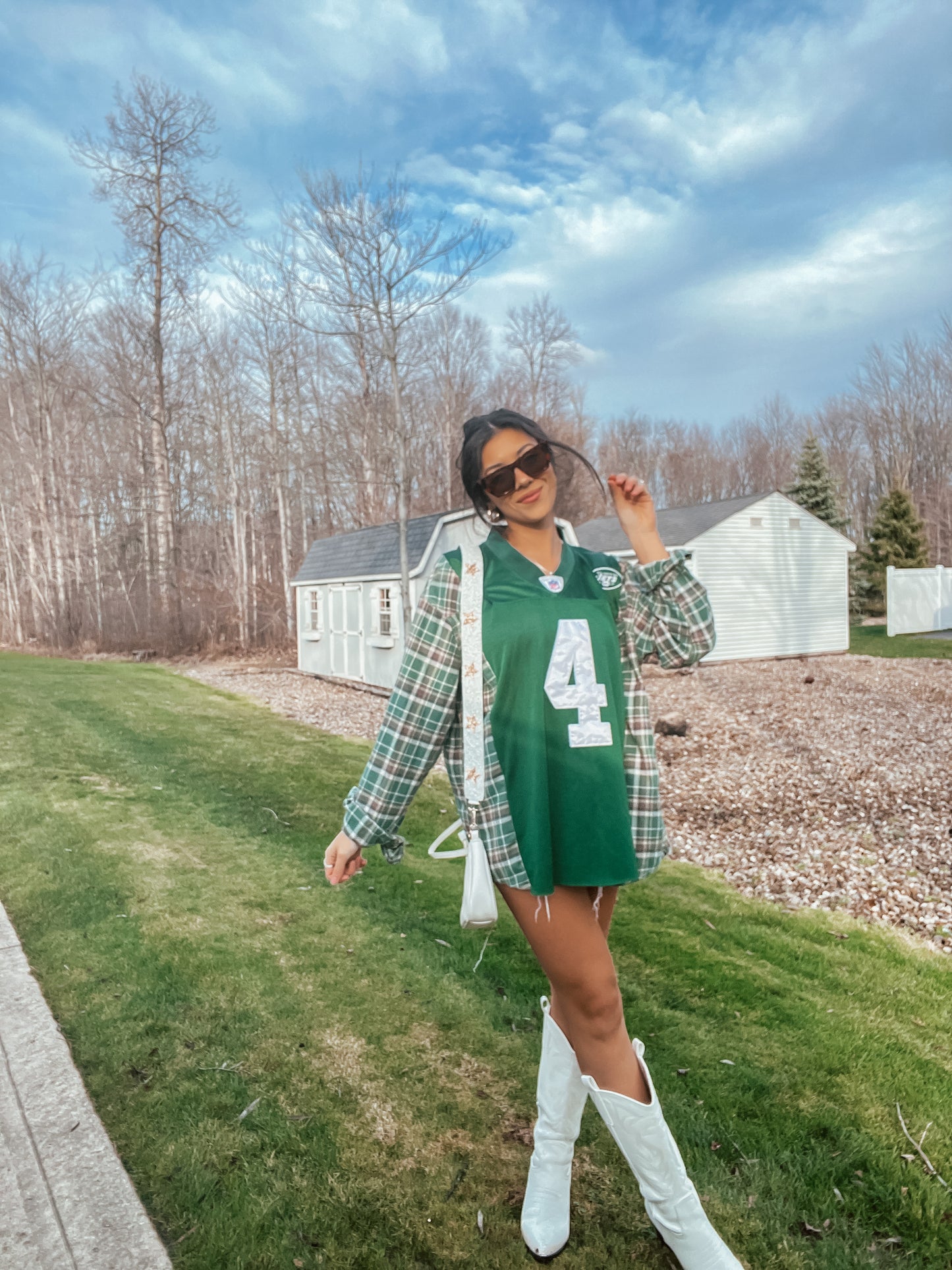 #4 FAVRE JETS JERSEY X FLANNEL