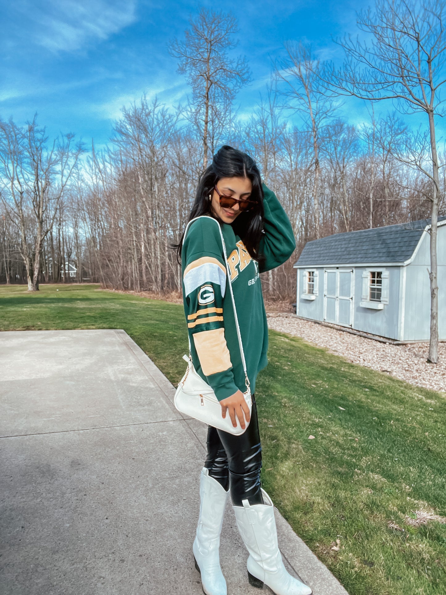 PATCH SLEEVE VINTAGE PACKERS CREWNECK