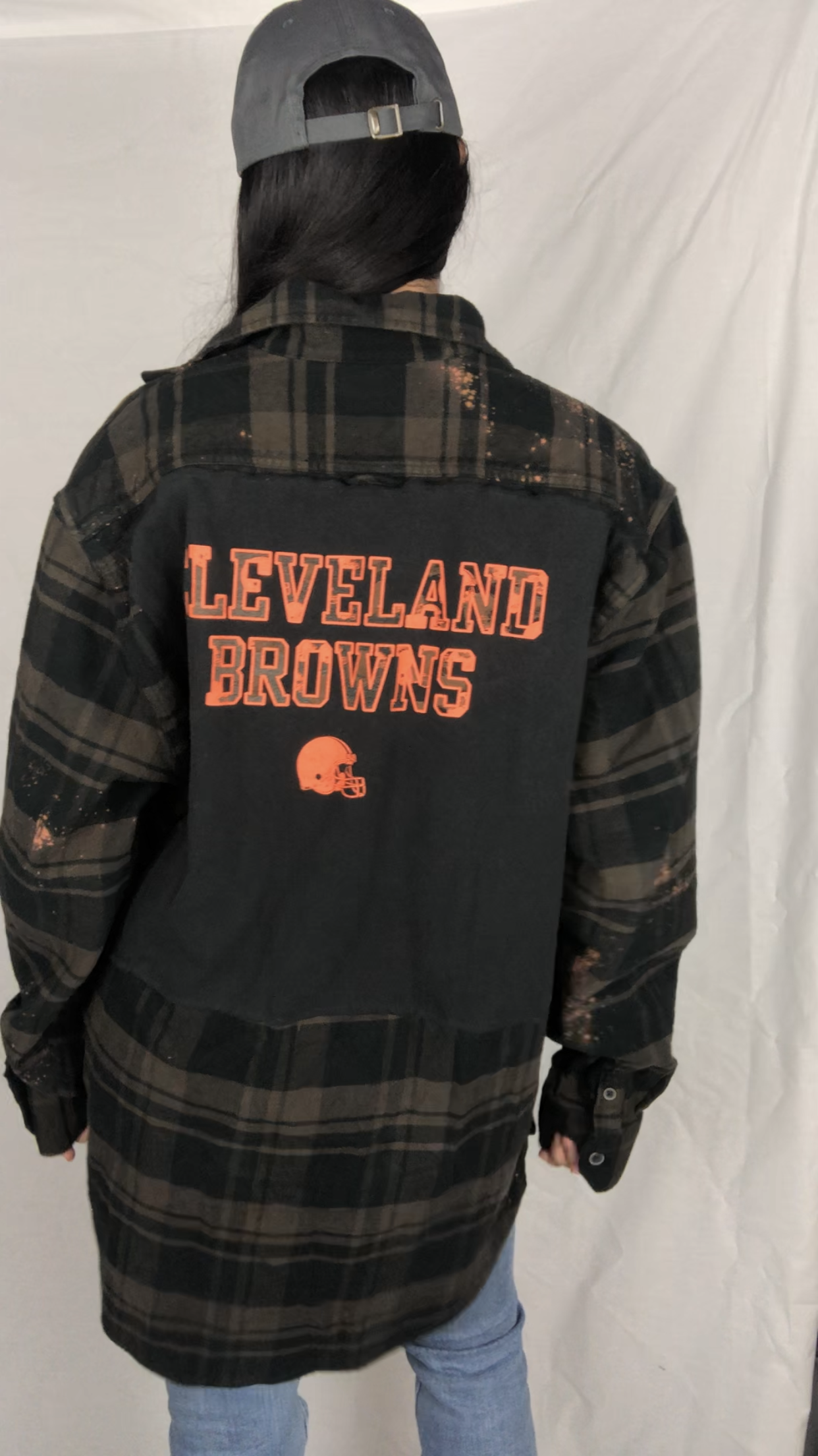 BLACK/BROWN FLANNEL SHACKET