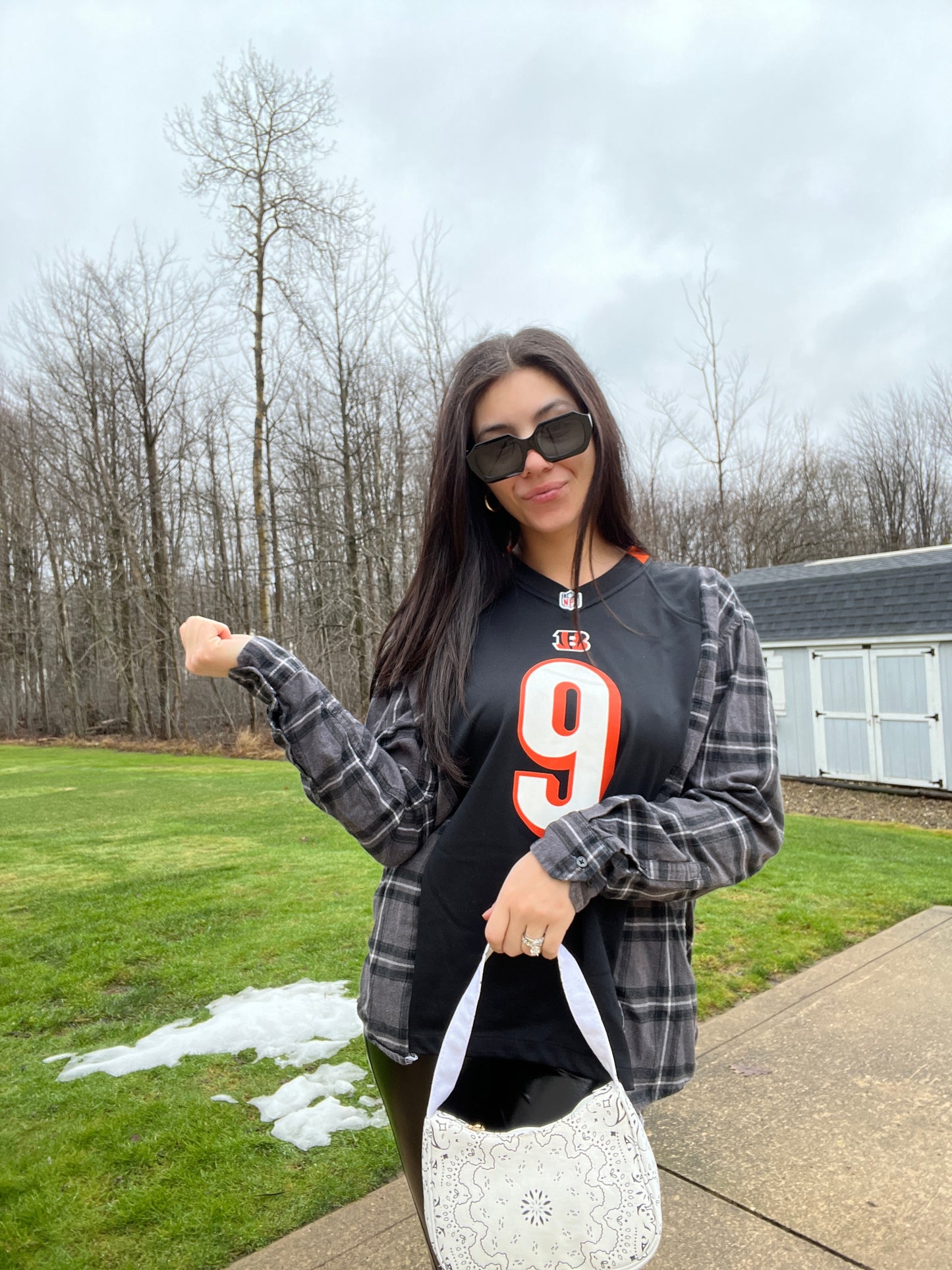 #9 BURROW BENGALS JERSEY X FLANNEL