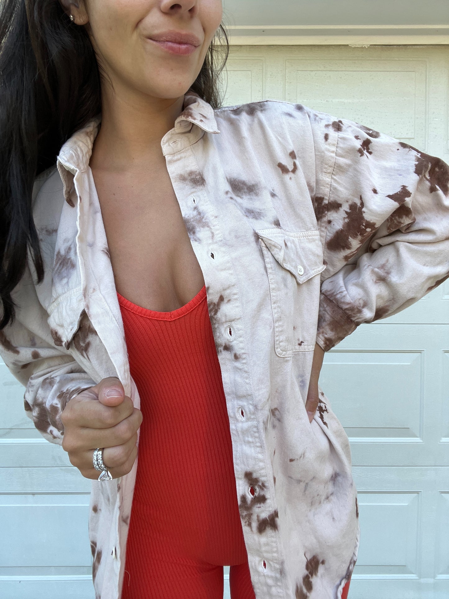 TIE DYE LIGHTWEIGHT SHACKET