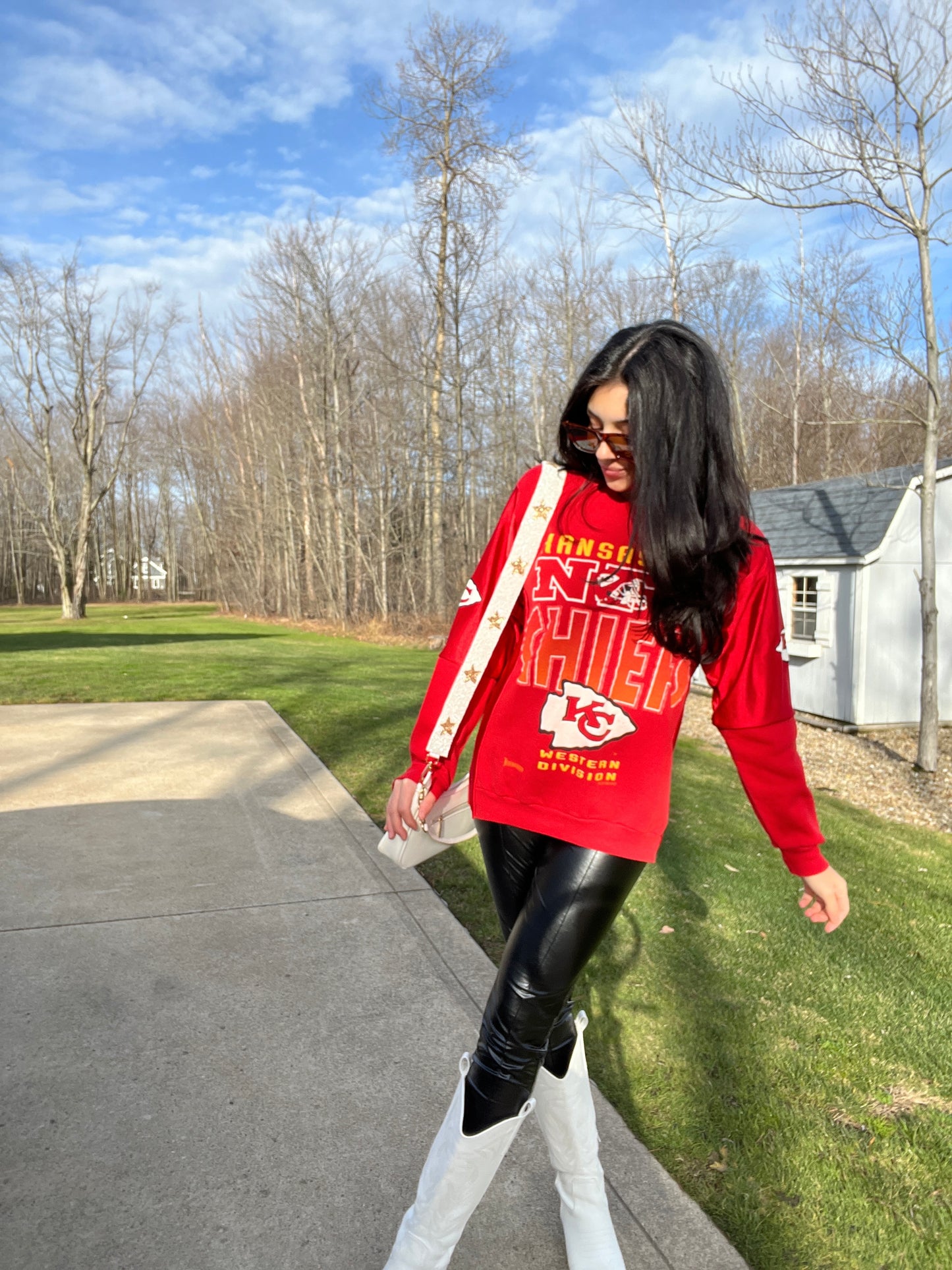 VINTAGE CHIEFS JERSEY SLEEVE CREWNECK