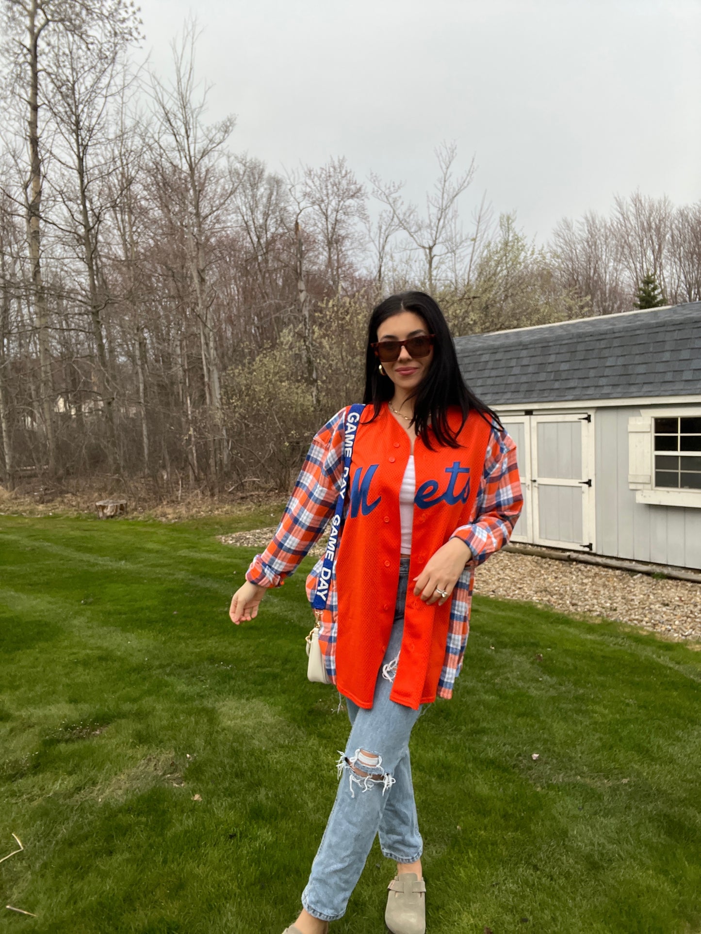 NY METS JERSEY X FLANNEL