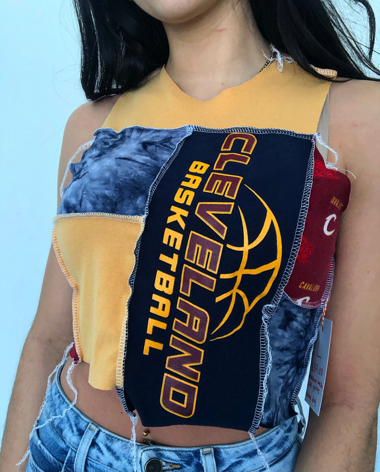 Tie Dye Cavs Patchwork Tank