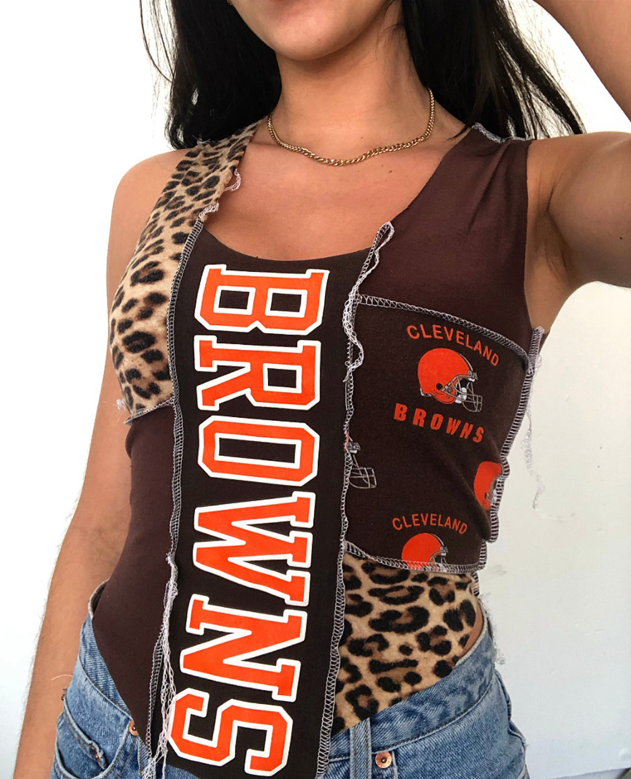 Browns Cheetah New Patchwork Tank