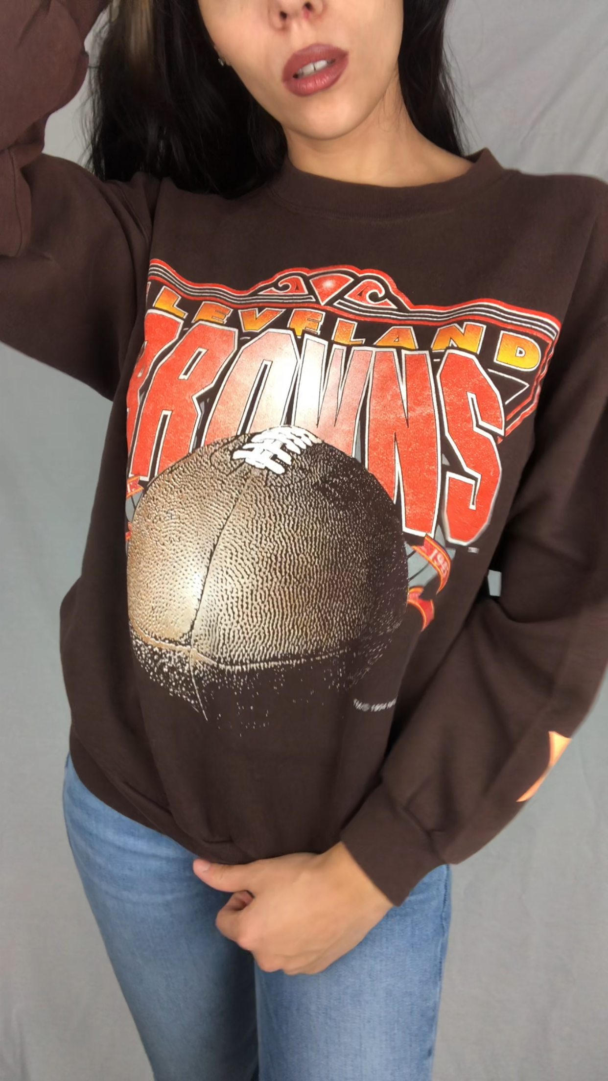VINTAGE BROWNS ORANGE STAR SLEEVES