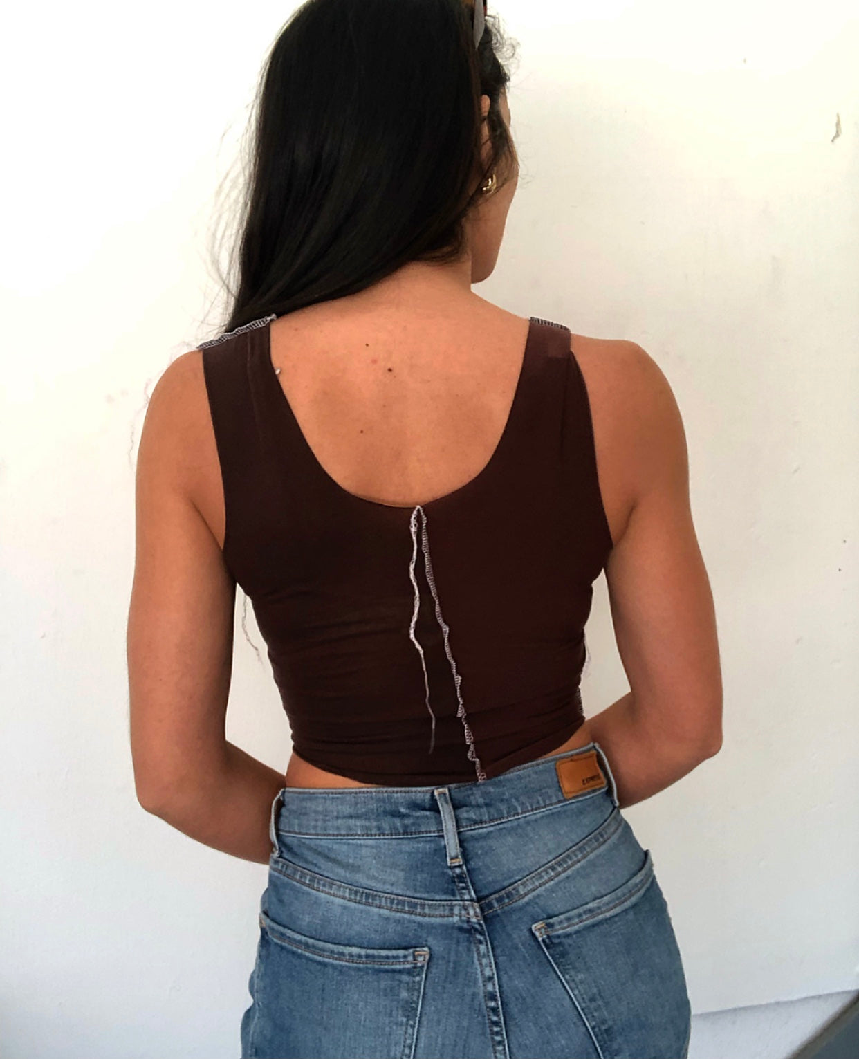 Brown Zebra Browns Patchwork Tank