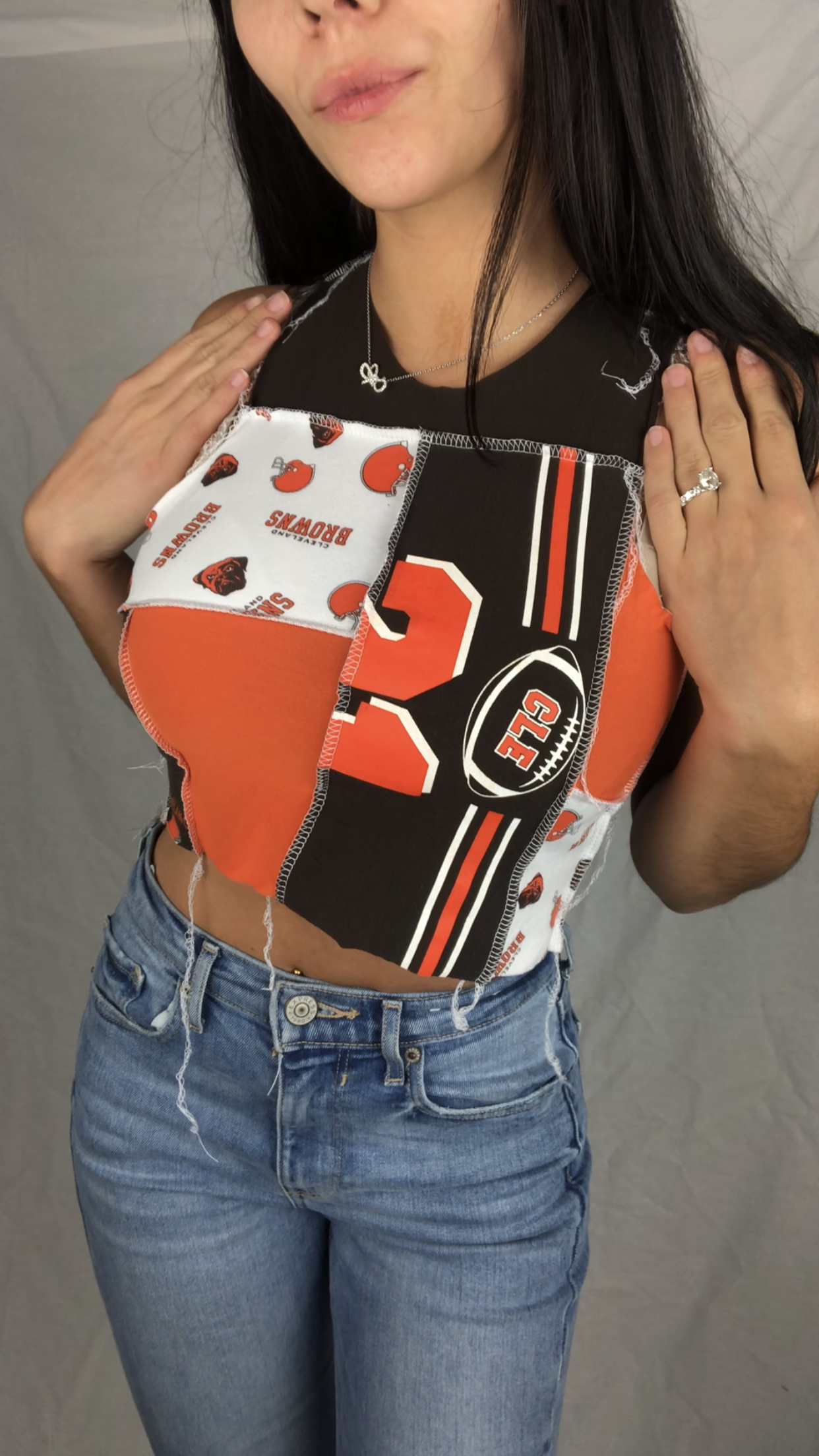 CLE FOOTBALL PATCHWORK TANK