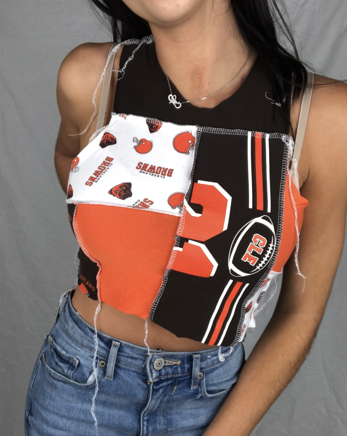 CLE FOOTBALL PATCHWORK TANK