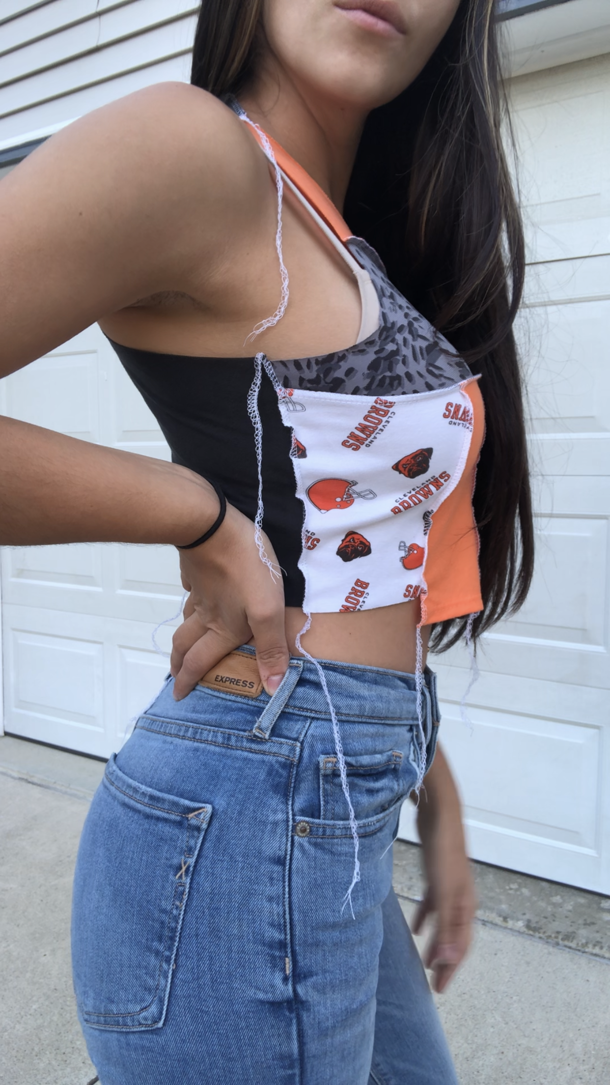 HIGH NECK BELIEVELAND PATCHWORK TANK