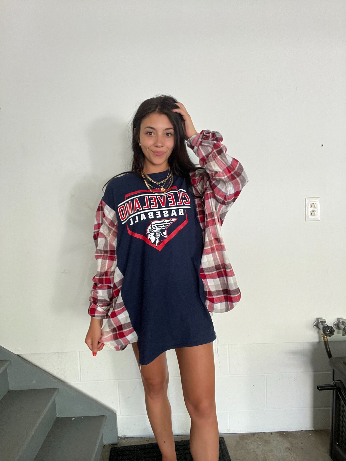 CLE BASEBALL FLANNEL TEE