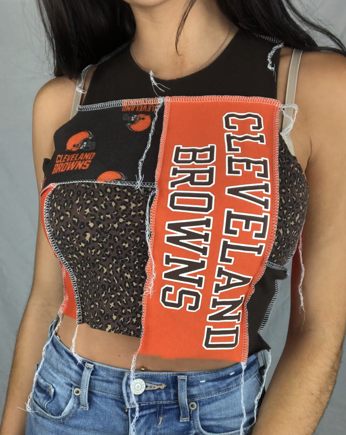BROWNS CHEETAH PATCHWORK TANK