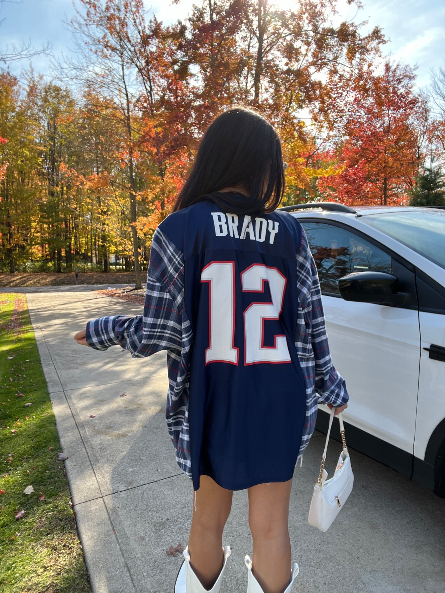 #12 BRADY PATRIOTS JERSEY X FLANNEL