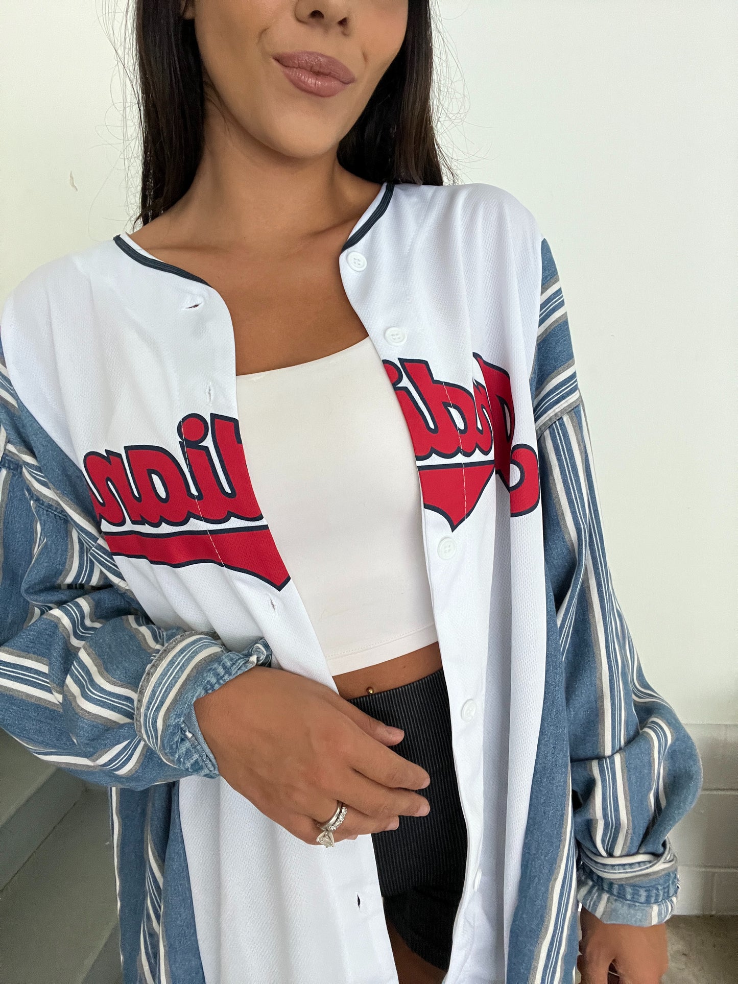 LINDOR JERSEY STRIPED DENIM SLEEVES