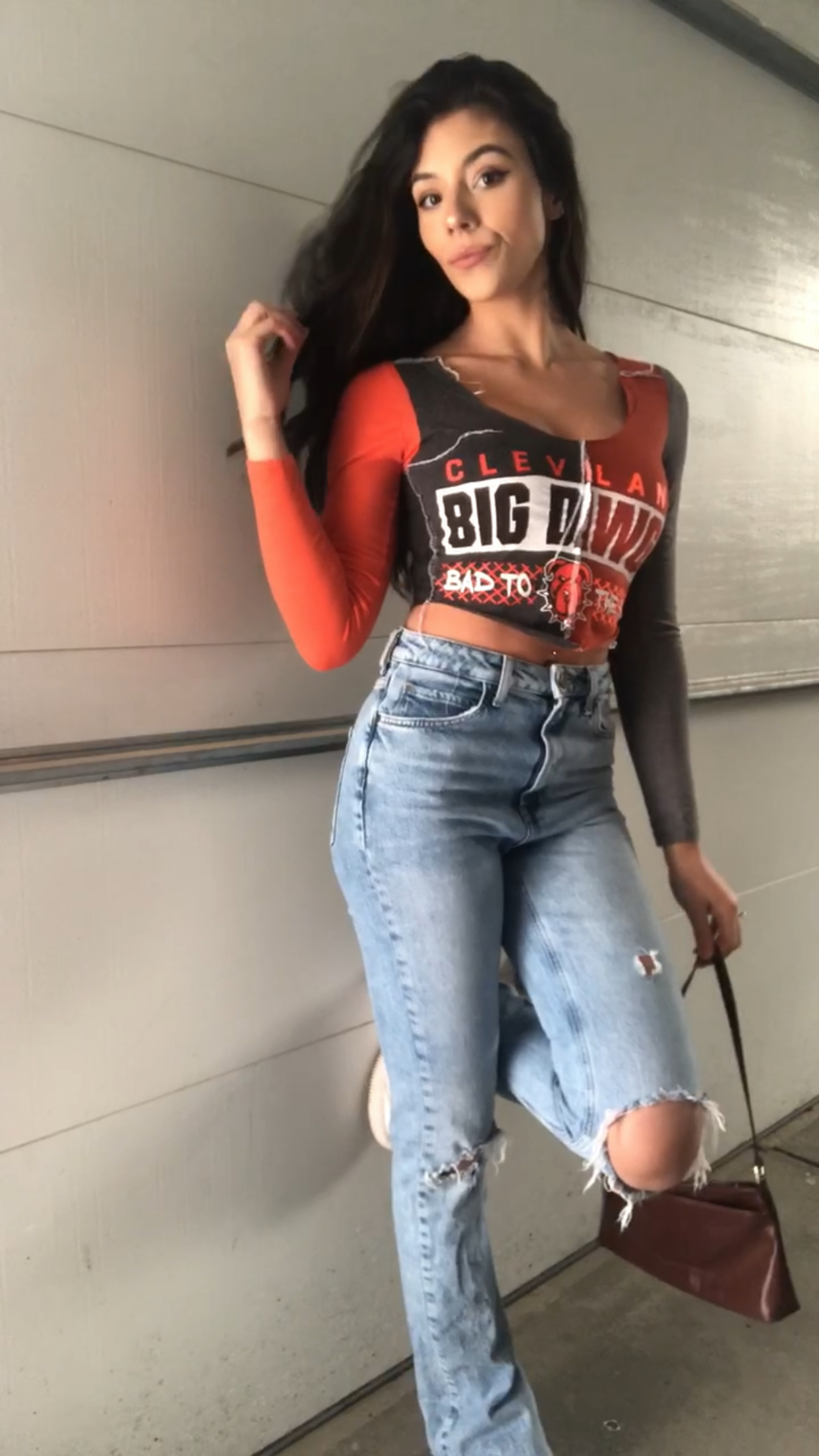 BROWNS SPLIT LONG SLEEVE