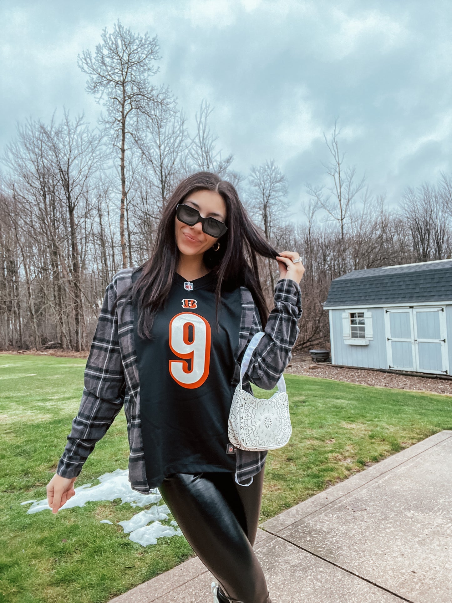 #9 BURROW BENGALS JERSEY X FLANNEL