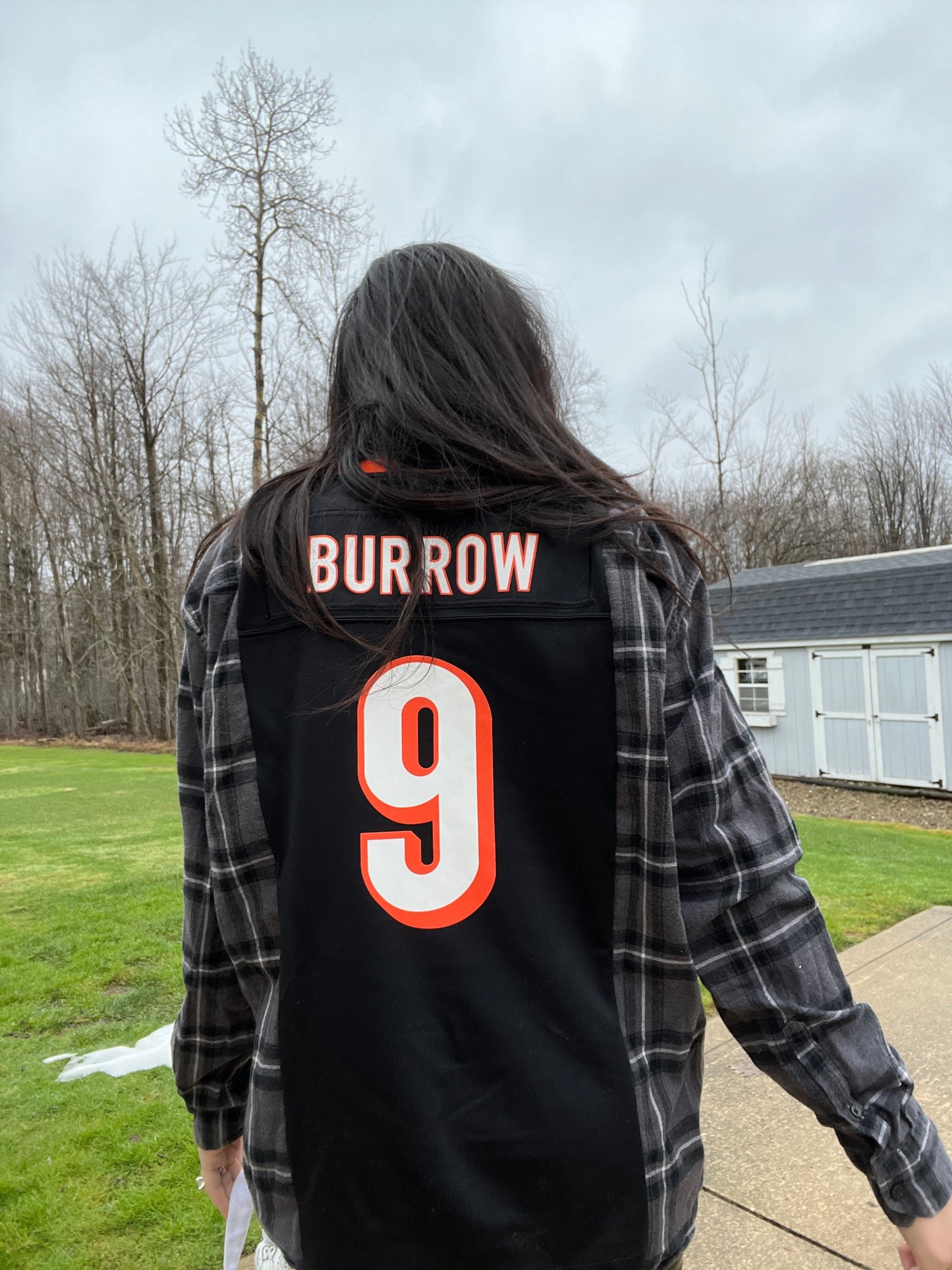 #9 BURROW BENGALS JERSEY X FLANNEL