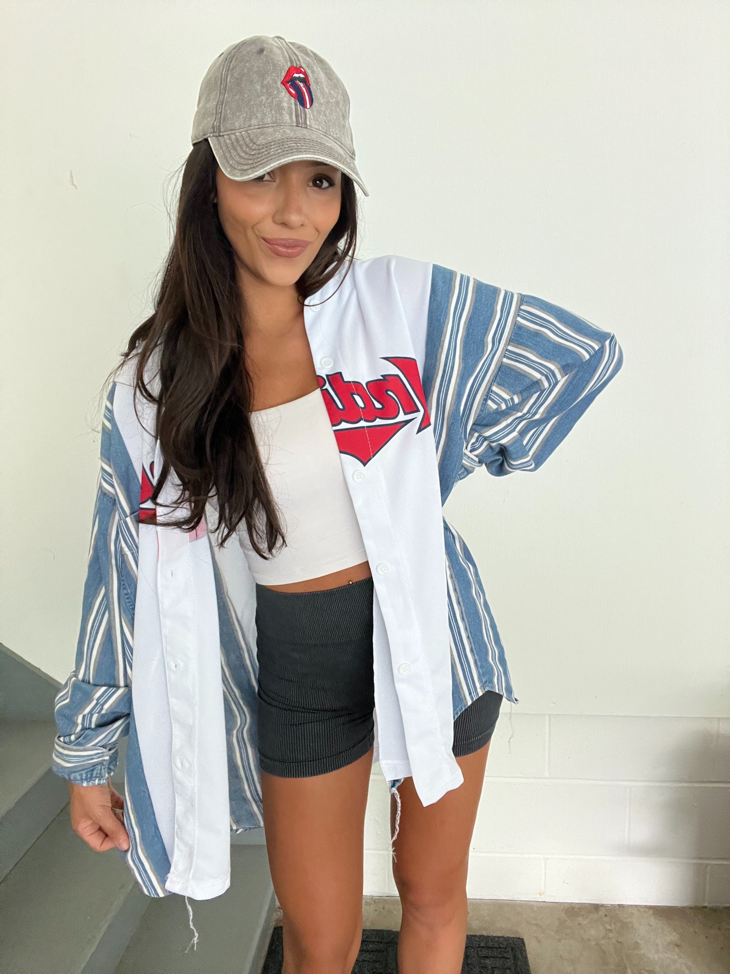 LINDOR JERSEY STRIPED DENIM SLEEVES