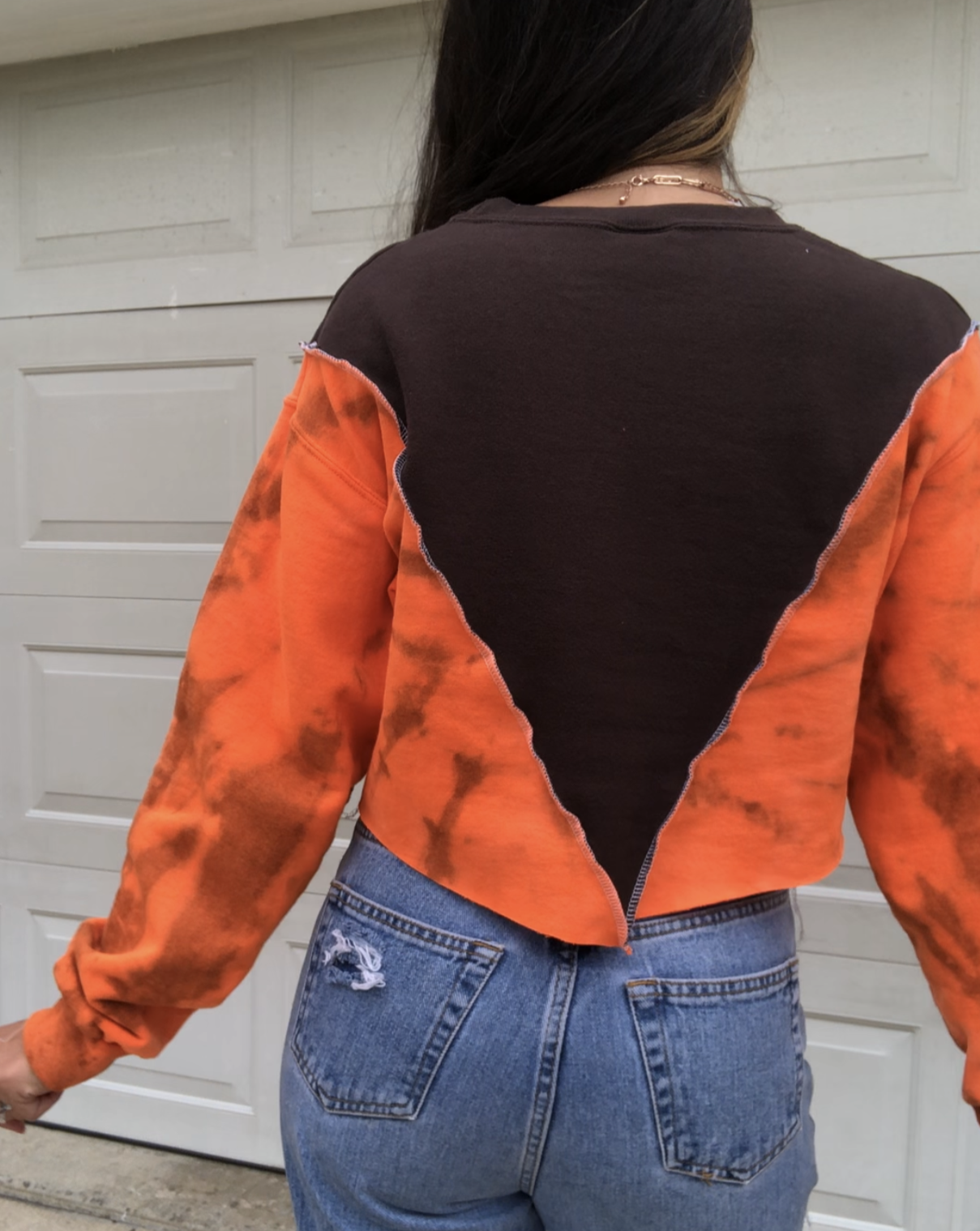 VINTAGE BROWNS COLORBLOCK CREWNECK